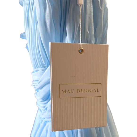 Mac Duggal Women's Size 16 Ruffled Ball Gown Powder Blue Formal Dress 48856 NWT - Picture 8 of 14